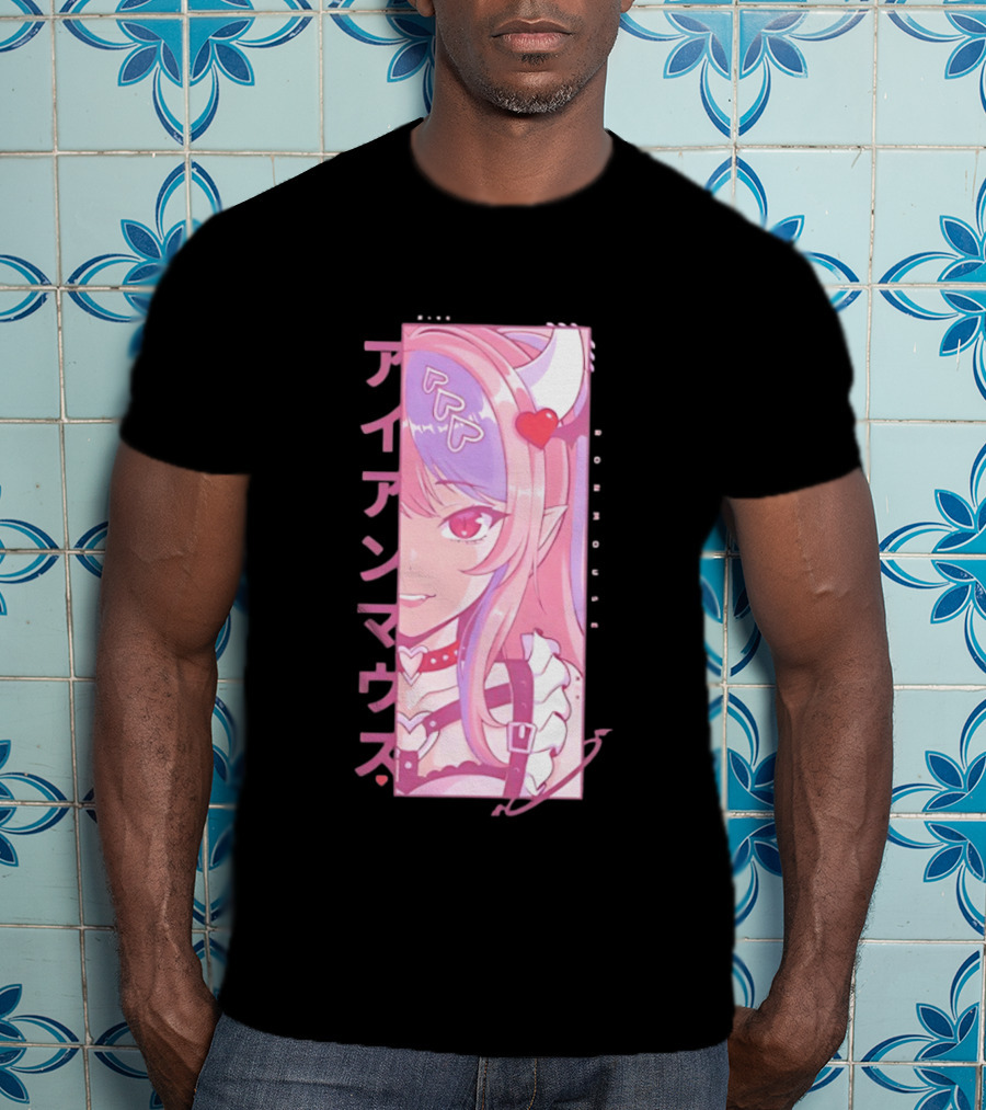 Ironmouse VTuber Kawaii Anime Katakana Panel T-Shirt