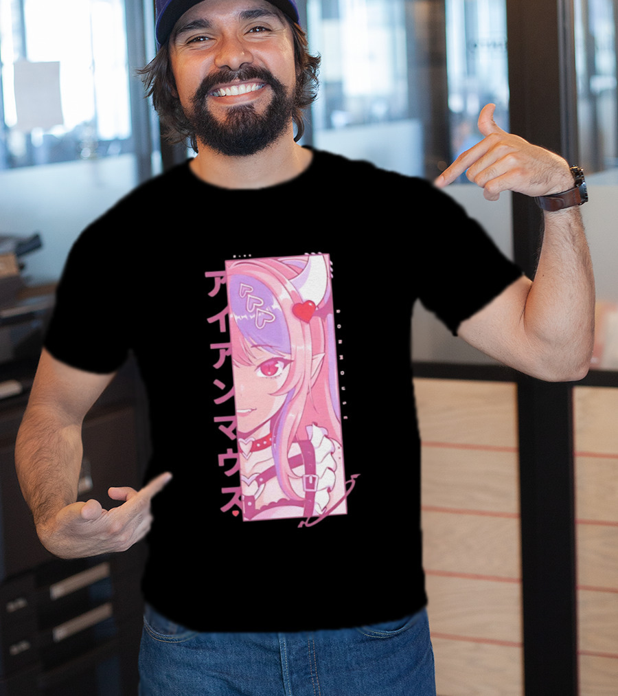 Ironmouse VTuber Kawaii Anime Katakana Panel T-Shirt