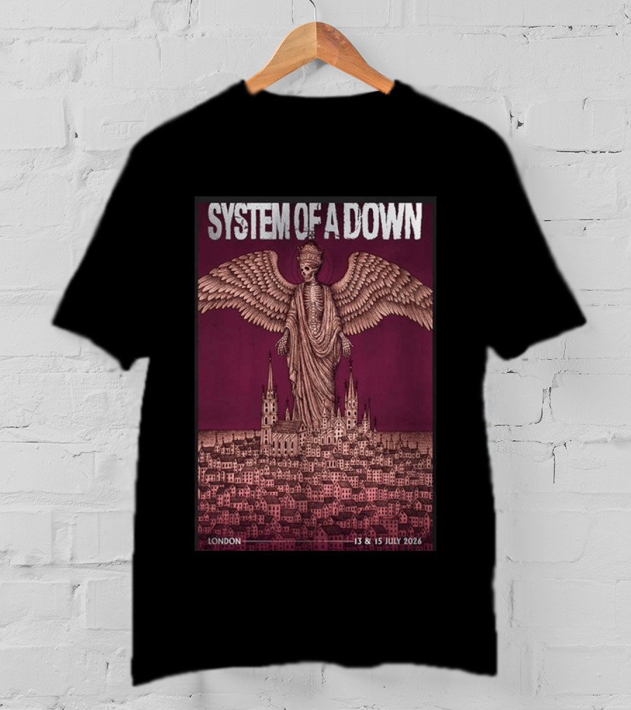 System Of A Down London Concert July 13 15 2026 Angel T-Shirt