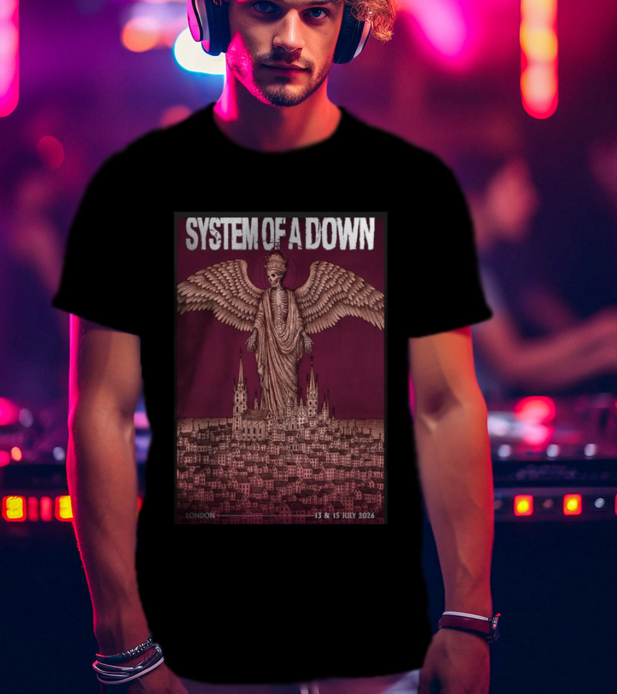System Of A Down London Concert July 13 15 2026 Angel T-Shirt