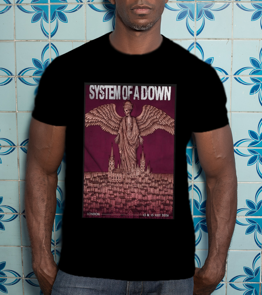 System Of A Down London Concert July 13 15 2026 Angel T-Shirt