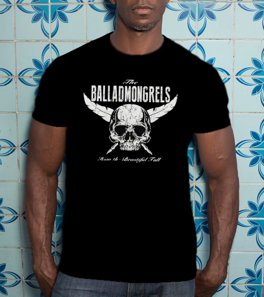 The Balladmongrels How The Beautiful Fall Skull Distressed T-Shirt