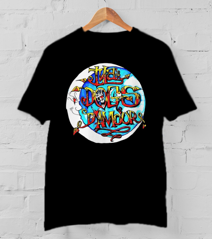 The Dogs D'Amour Iconic Band Logo Vibrant Skull T-Shirt
