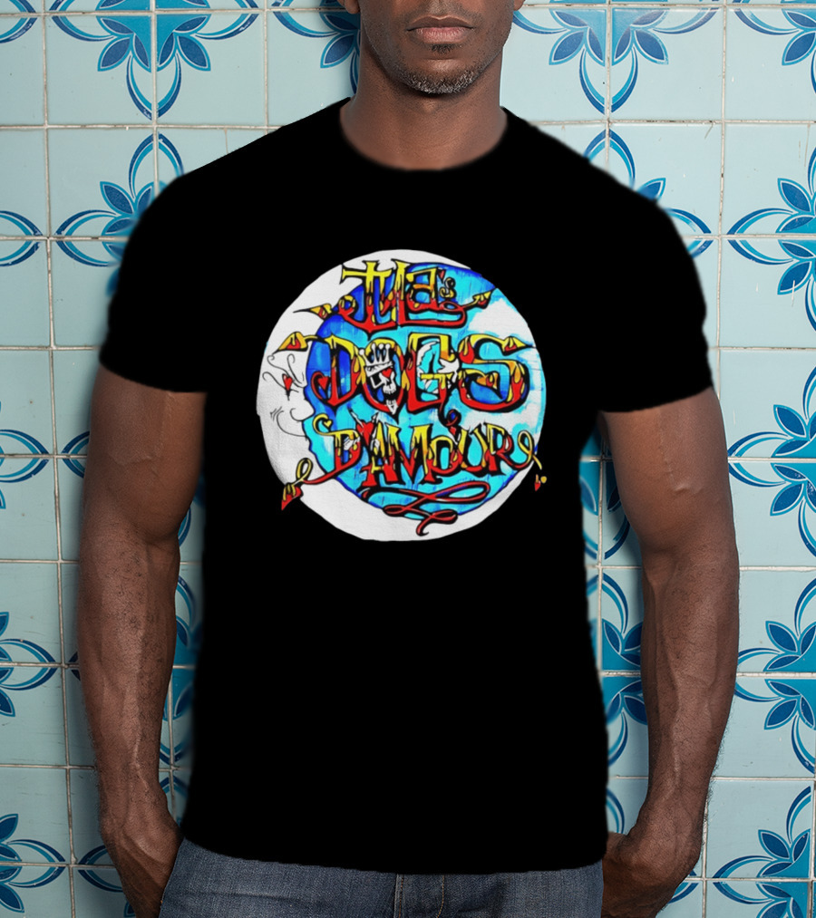 The Dogs D'Amour Iconic Band Logo Vibrant Skull T-Shirt