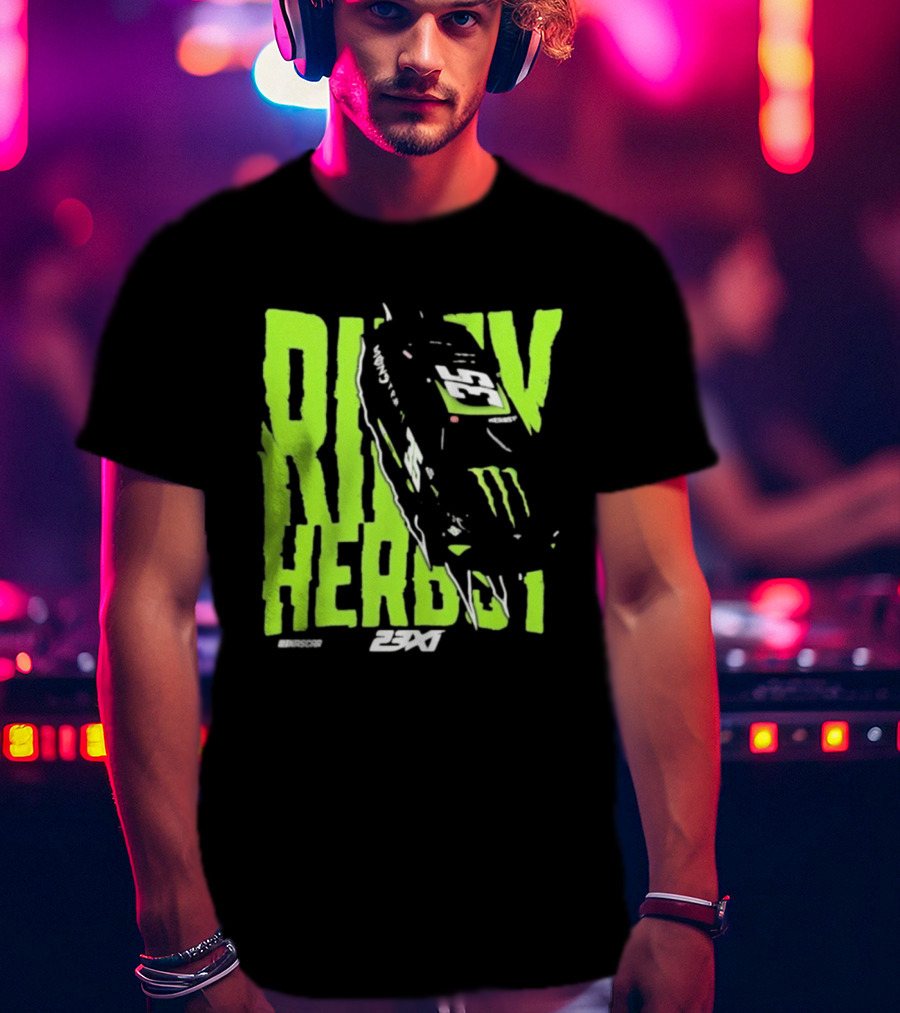 Riley Herbst 2023 23XI NASCAR Monster Energy Racing 98 T-Shirt
