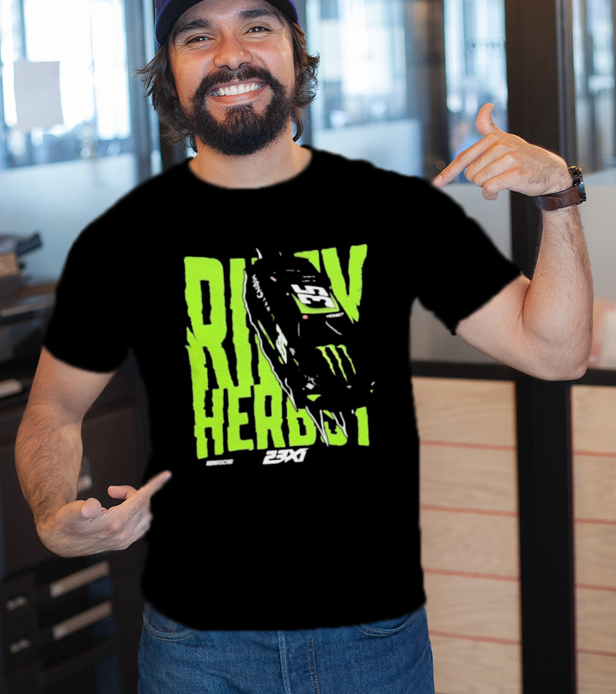 Riley Herbst 2023 23XI NASCAR Monster Energy Racing 98 T-Shirt