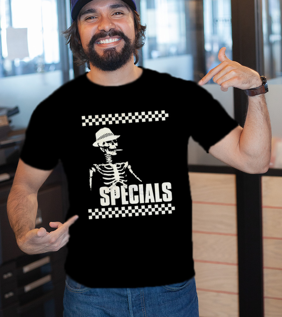 The Specials Skeleton Ska Band 2 Tone Distressed T-Shirt