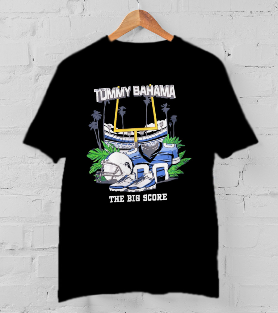 Tommy Bahama The Big Score Football Stadium Jersey And Gear T-Shirt