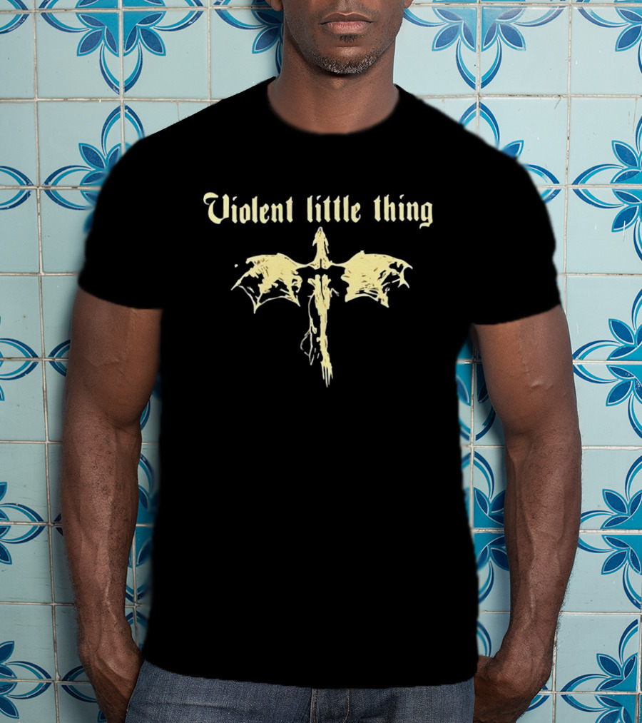 Violent Little Thing Dragon Fantasy Gothic T-Shirt