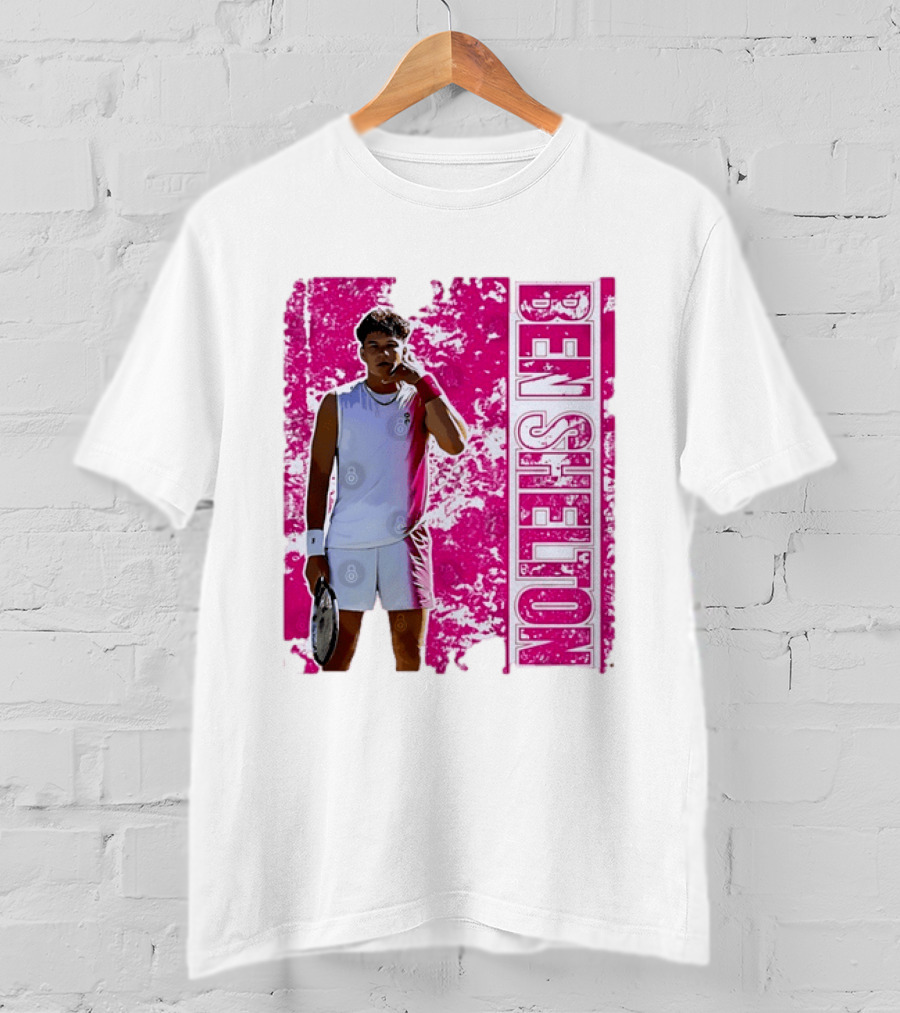 Ben Shelton Tennis Star Distressed Pink T-Shirt