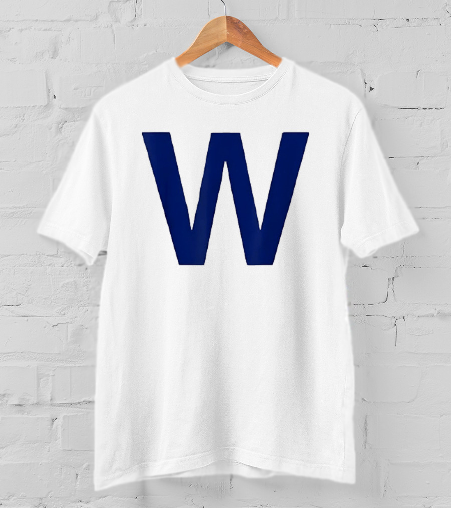 Chicago Cubs Blue W Baseball Team Victory T-Shirt