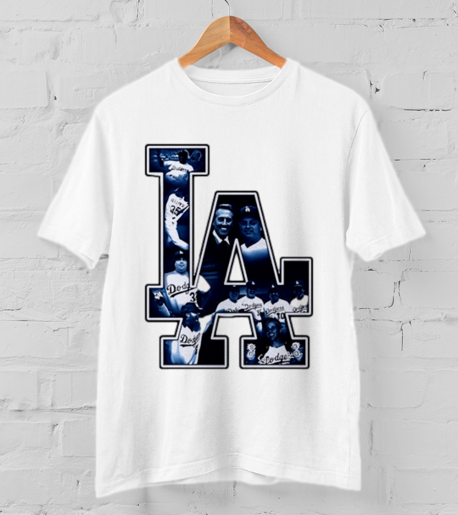 Los Angeles Dodgers Legends LA MLB Baseball Team Vintage Photography T-Shirt