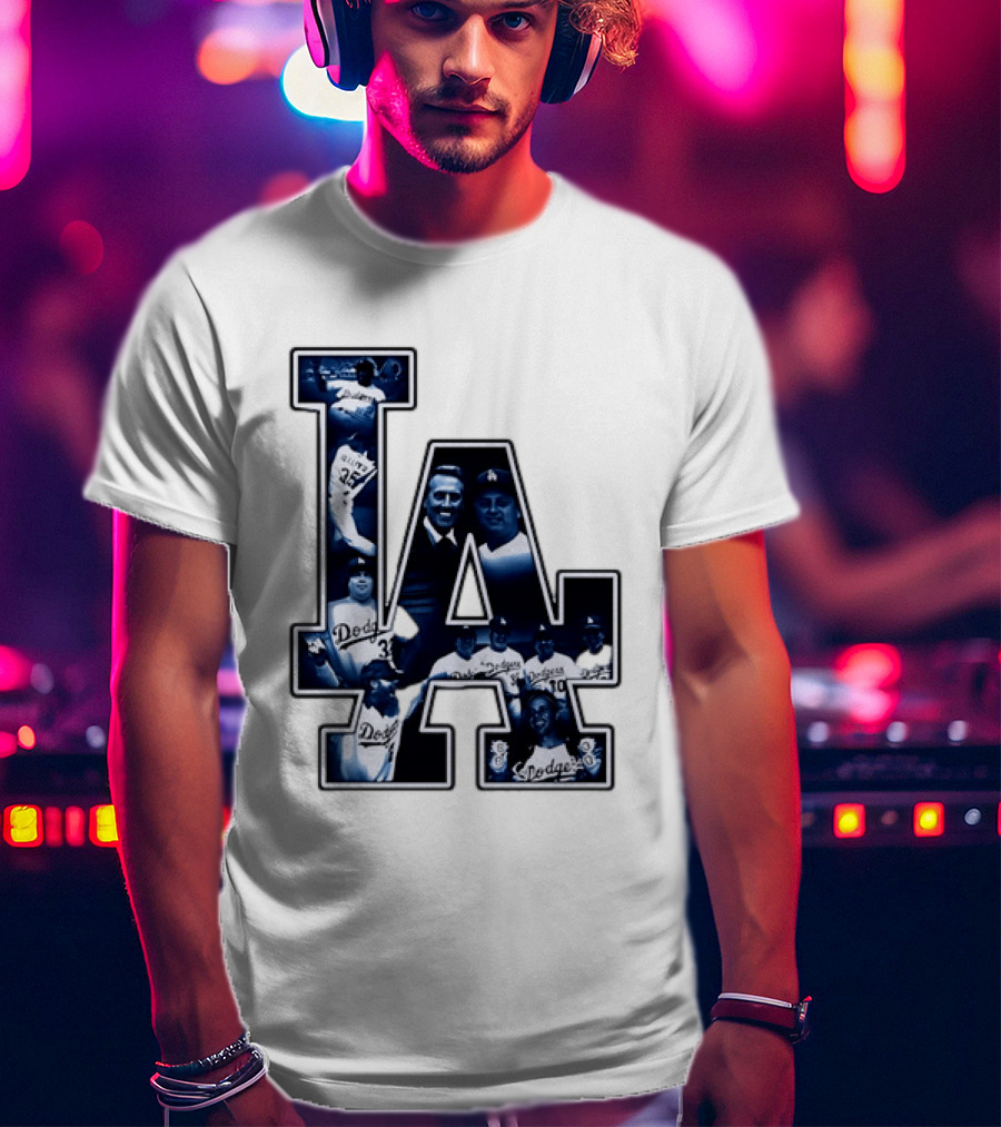 Los Angeles Dodgers Legends LA MLB Baseball Team Vintage Photography T-Shirt