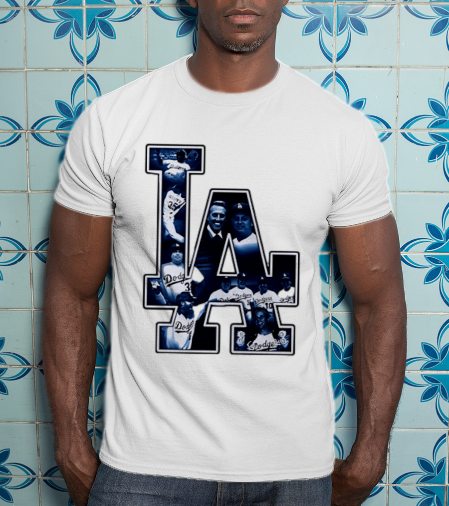 Los Angeles Dodgers Legends LA MLB Baseball Team Vintage Photography T-Shirt