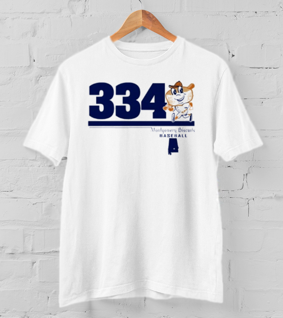 Montgomery Biscuits Baseball 334 Biscuits T-Shirt