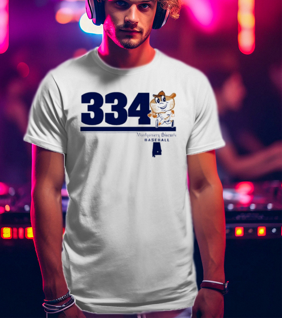 Montgomery Biscuits Baseball 334 Biscuits T-Shirt