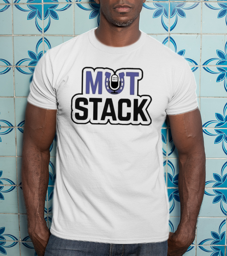 Mut Stack Horseshoe Iconography Blue And Black T-Shirt