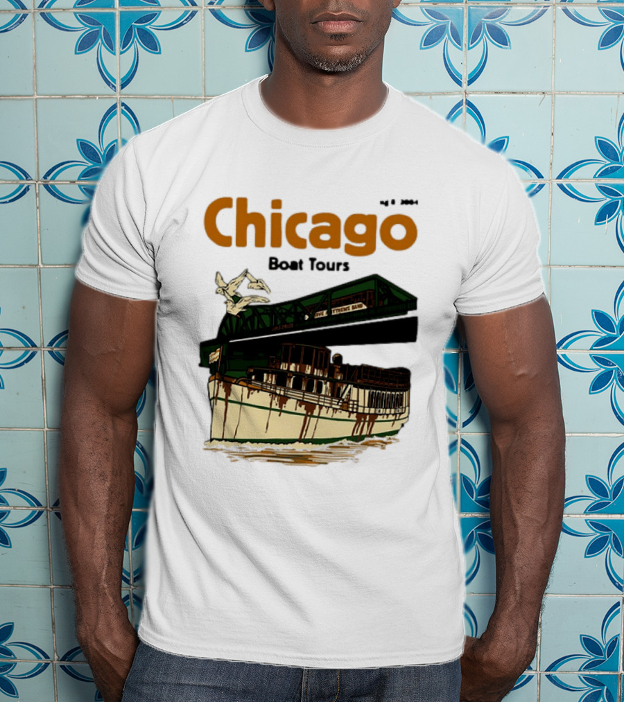 Dave Matthews Band Chicago Boat Tours August 8 2004 Vintage Concert T-Shirt