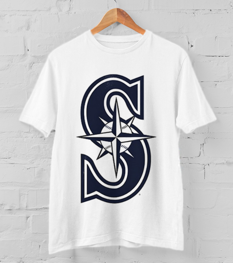 Seattle Mariners Tridents Up Compass Rose Iconography T-Shirt