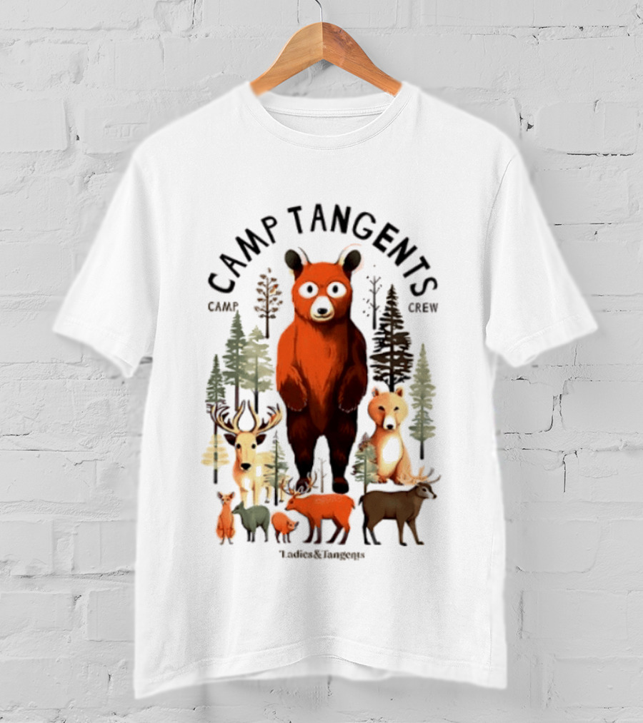 Camp Tangents Bear Crew Wildlife Forest Animals T-Shirt