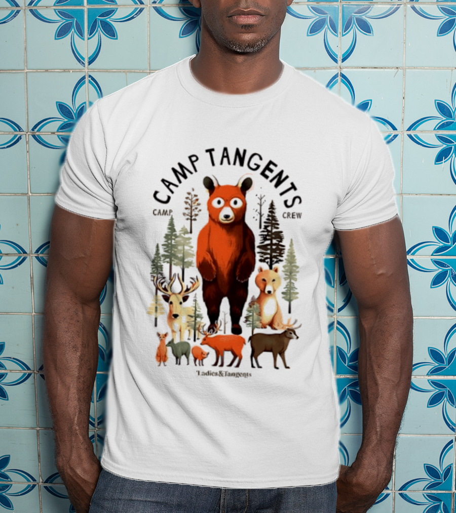 Camp Tangents Bear Crew Wildlife Forest Animals T-Shirt