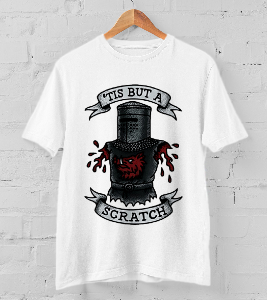 Tis But A Scratch Monty Python Black Knight Humor T-Shirt