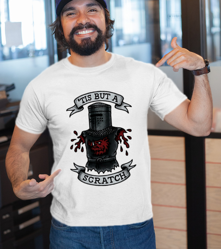 Tis But A Scratch Monty Python Black Knight Humor T-Shirt