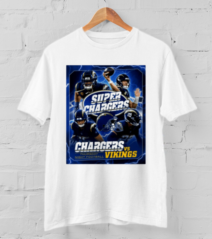Super Chargers Vs Vikings Thursday Night Football 2025 T-Shirt
