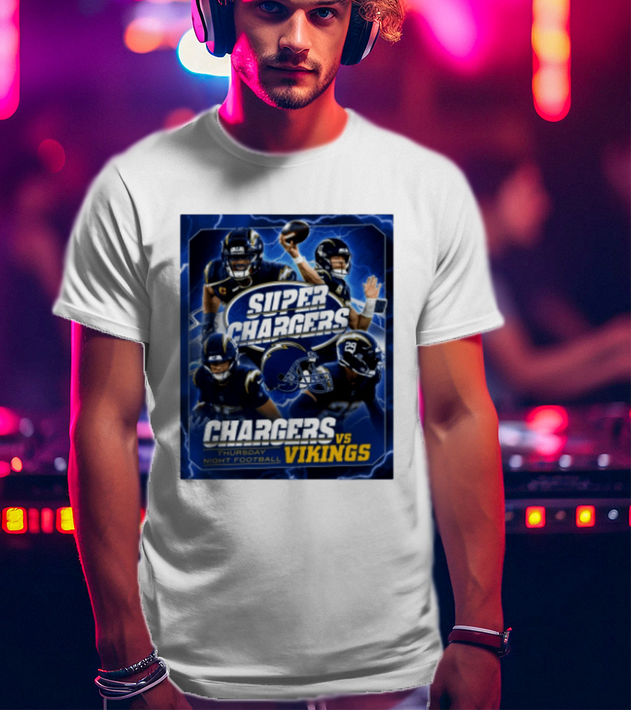 Super Chargers Vs Vikings Thursday Night Football 2025 T-Shirt