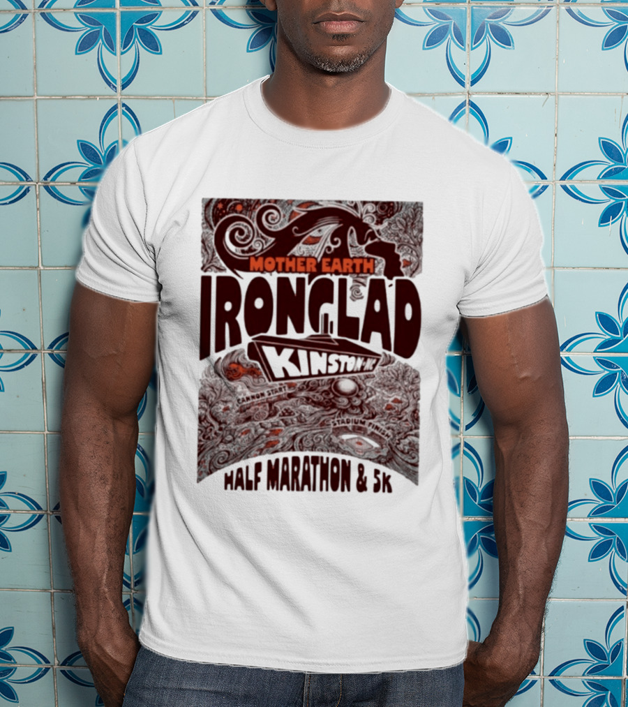 Mother Earth Ironclad Kinston Half Marathon 5K Cannon Start Stadium Finish T-Shirt
