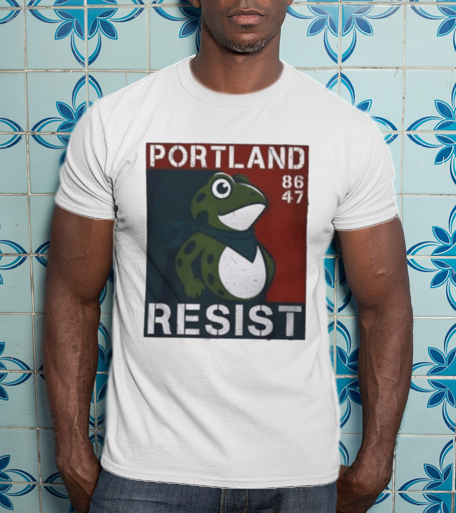 Portland Resist Frog 86 47 Protect The Frogs Trending Men T-Shirt