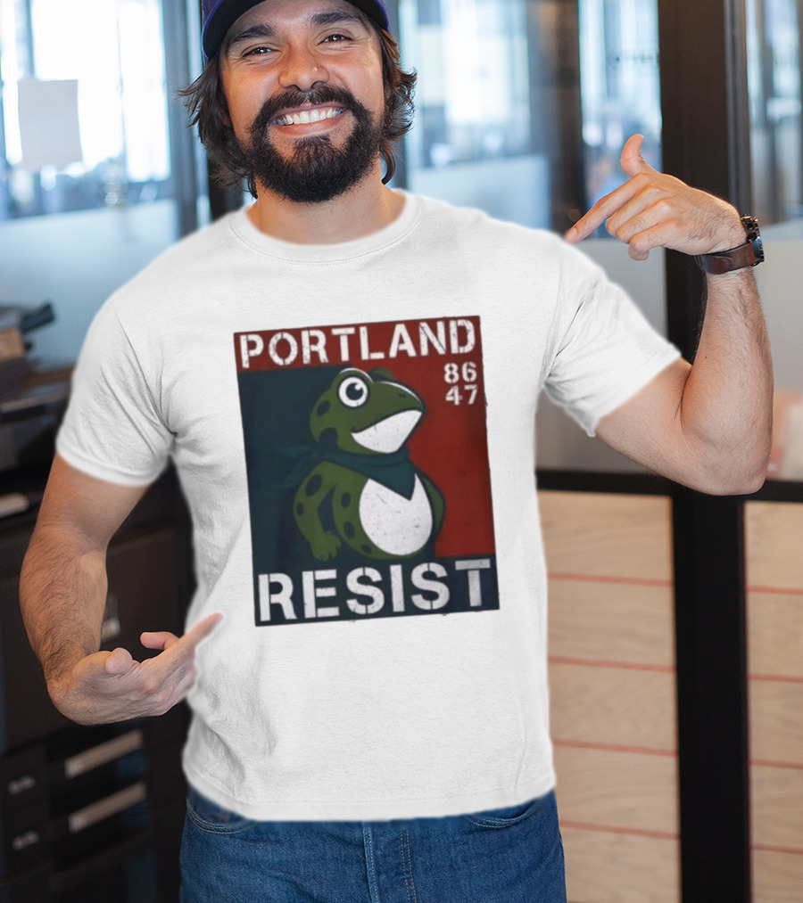 Portland Resist Frog 86 47 Protect The Frogs Trending Men T-Shirt