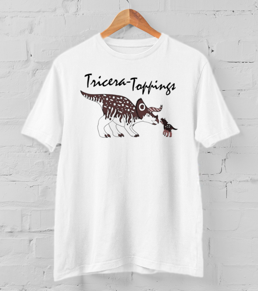 Tricera Toppings Dinosaur Treat Eating Sundae T-Shirt