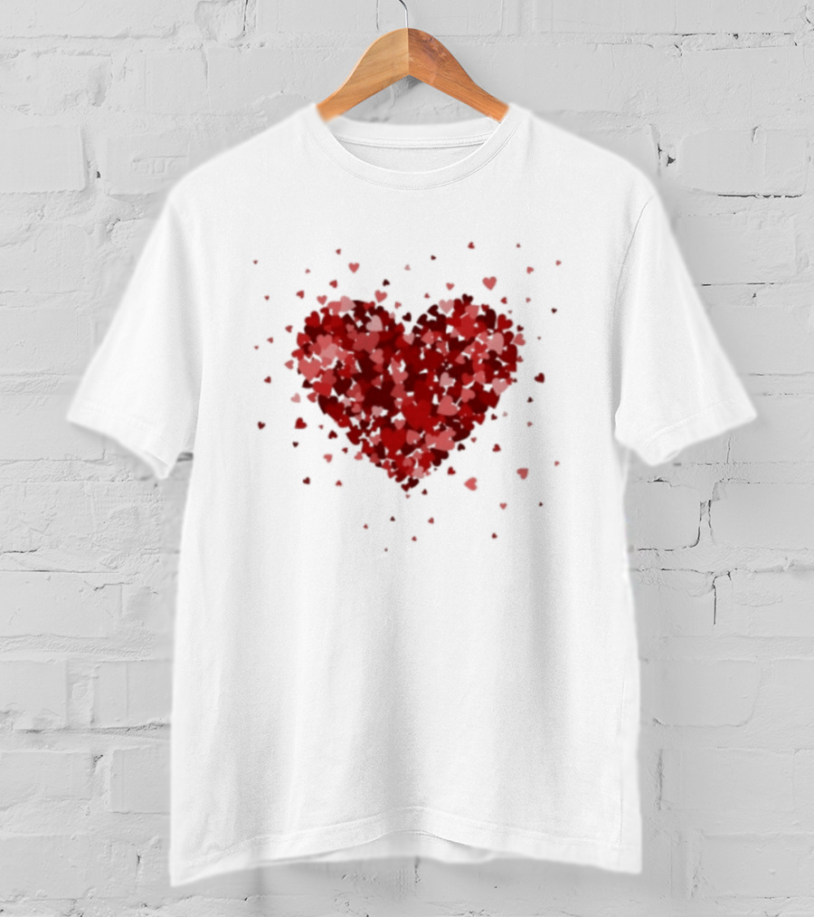 Romantic Valentine Tiny Hearts Xoxo Love T-Shirt