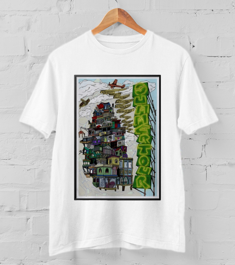 Phish Summer Tour 2025 With Signposts And Plane T-Shirt