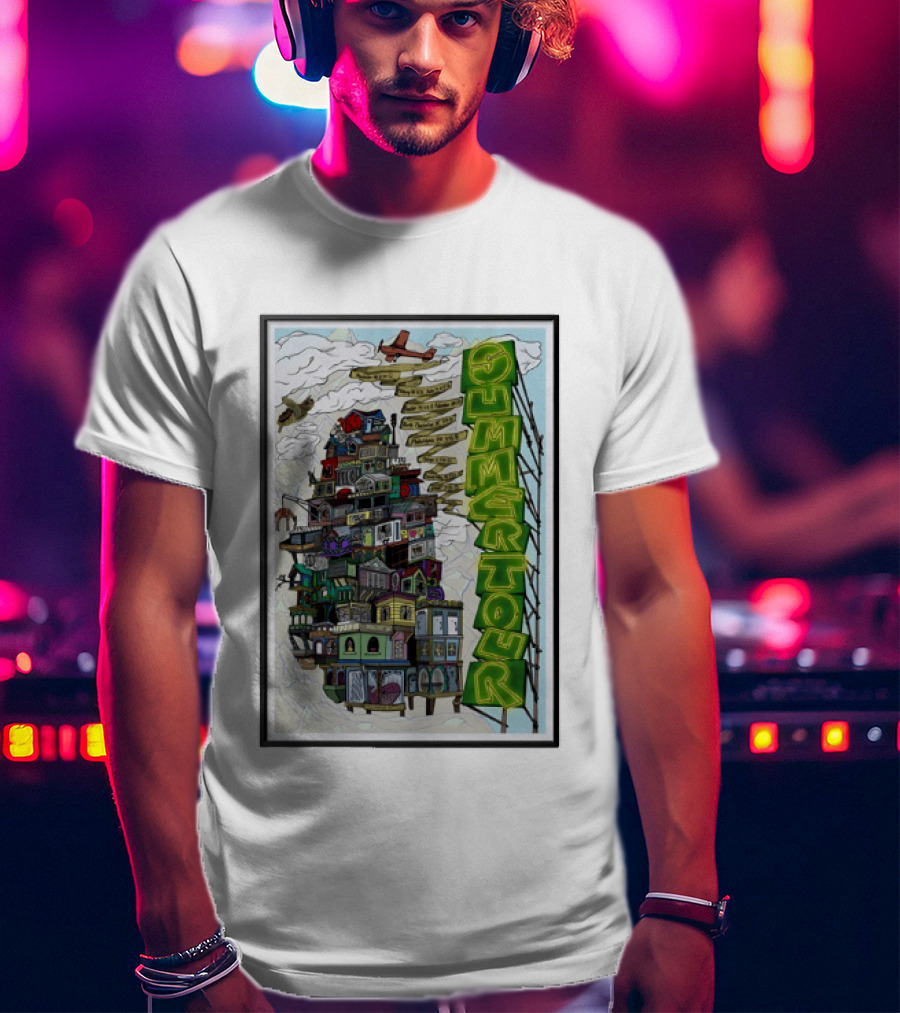 Phish Summer Tour 2025 With Signposts And Plane T-Shirt