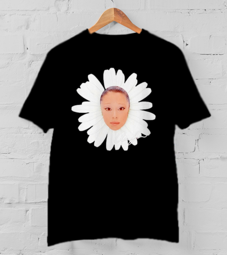 Ariana Grande Daisy Flower Face With Signature T-Shirt