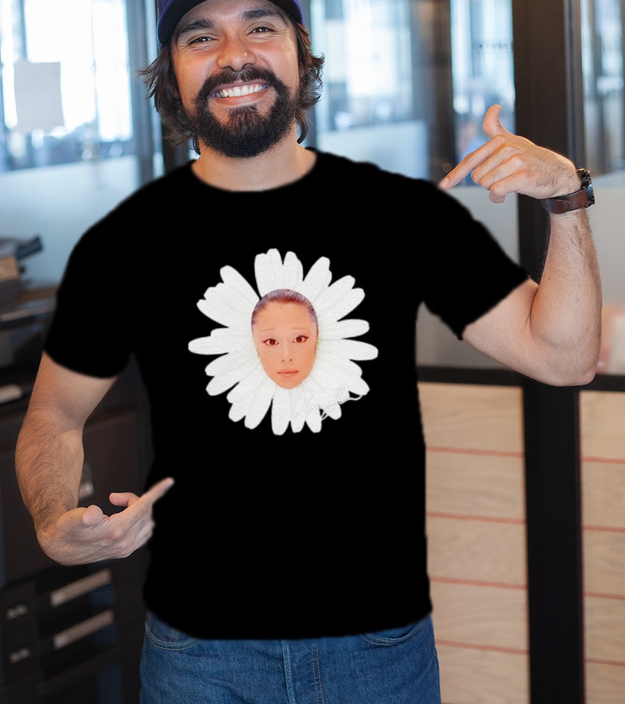 Ariana Grande Daisy Flower Face With Signature T-Shirt