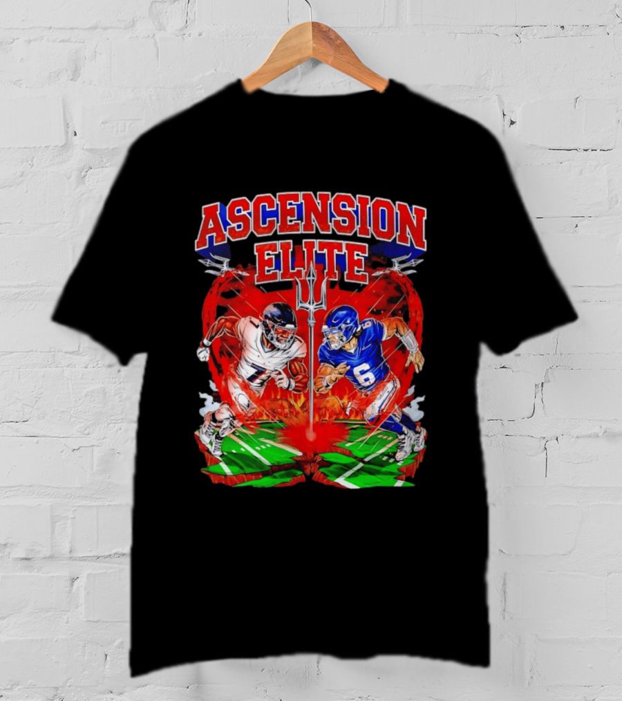 Ascension Elite Football Players Trident Fire Field Face Off T-Shirt