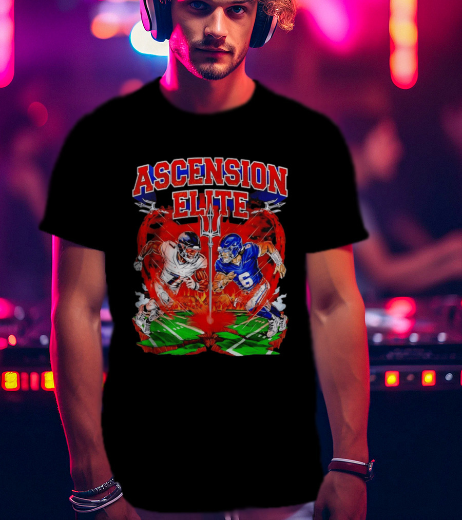 Ascension Elite Football Players Trident Fire Field Face Off T-Shirt