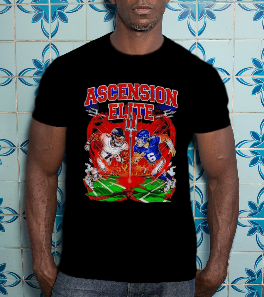 Ascension Elite Football Players Trident Fire Field Face Off T-Shirt