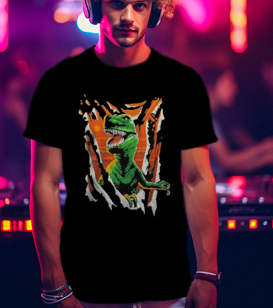 Liquid Blue Rex Dinosaur Jurassic Ripped Claw T-Shirt