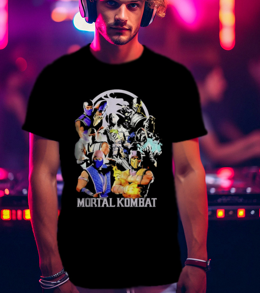 Mortal Kombat Sub Zero Ninja Characters Group T-Shirt