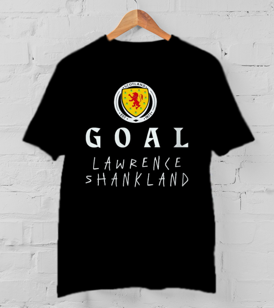 Goal Lawrence Shankland Scotland National Football Team Est 1873 Lion Crest T-Shirt