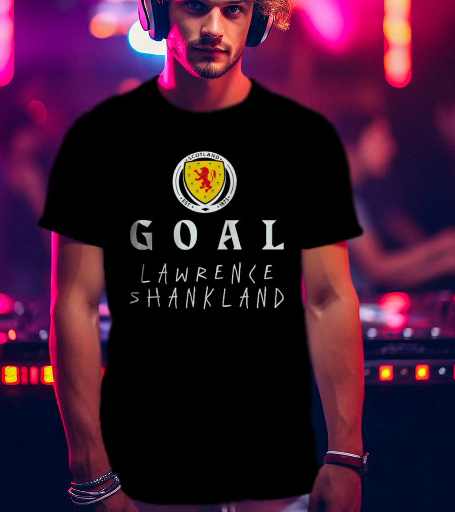 Goal Lawrence Shankland Scotland National Football Team Est 1873 Lion Crest T-Shirt