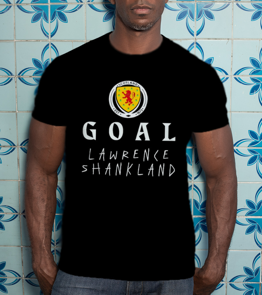 Goal Lawrence Shankland Scotland National Football Team Est 1873 Lion Crest T-Shirt