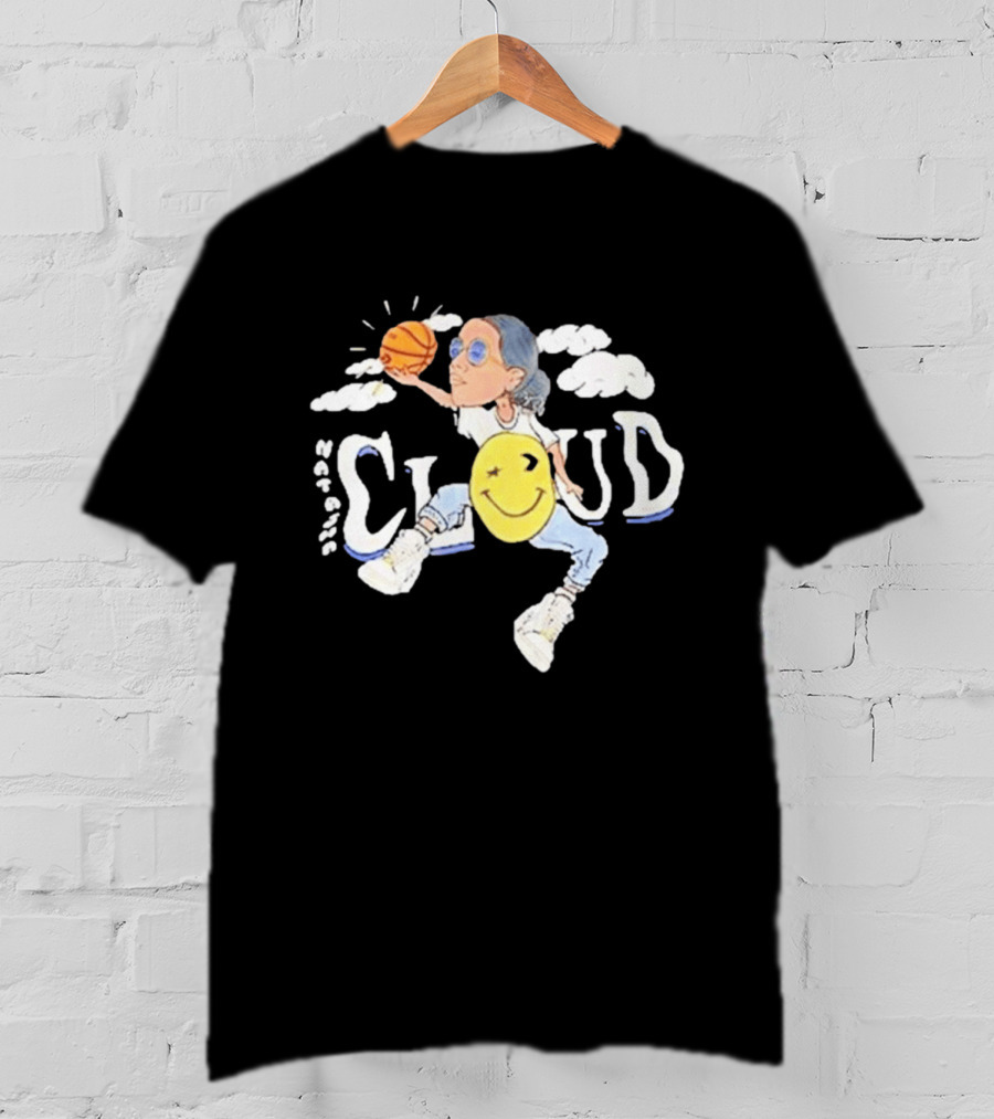 Natasha Cloud Caricature Serene Basketball Smile Clouds T-Shirt