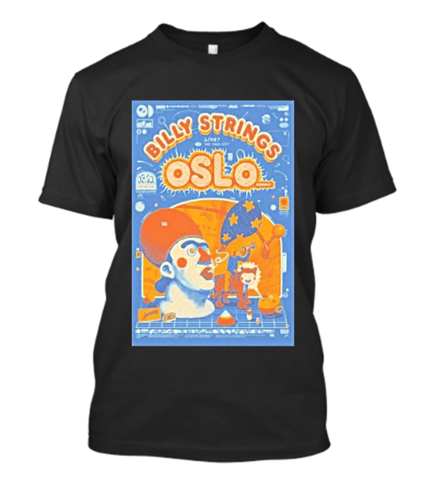 Billy Strings Live Oslo Norway 06.10 Tour Event T-Shirt