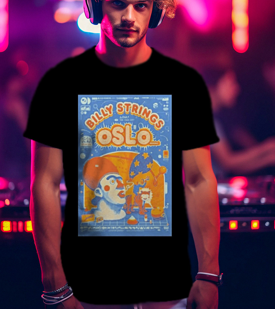 Billy Strings Live Oslo Norway 06.10 Tour Event T-Shirt