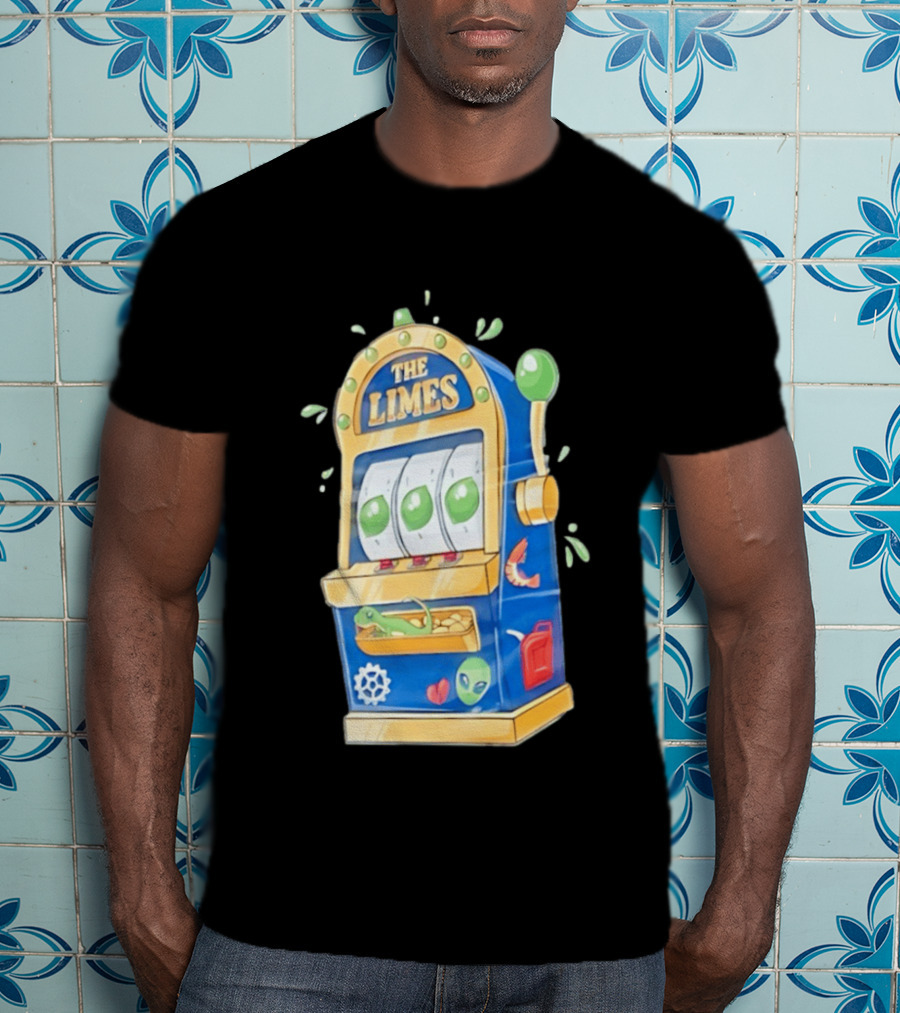 The Limes Slot Machine Gambling Casino With Aliens And Citrus T-Shirt
